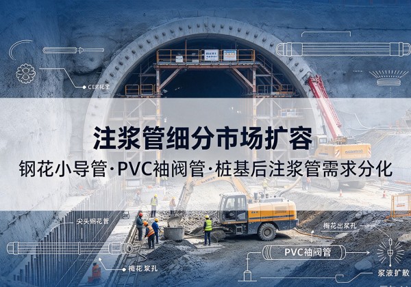 万柏林注浆管细分市场扩容，隧道钢花小导管、PVC 袖阀管、桩基后注浆管需求分化